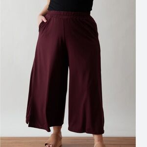 Free People Movement Ultra Wide Burgundy Pants